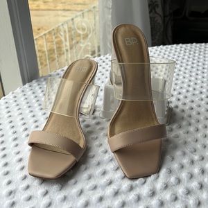 BP Clear Nude Sandals
